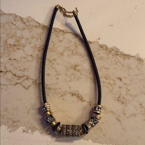 Elegant Black and Gold Beaded Necklace